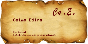 Csima Edina névjegykártya