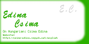 edina csima business card